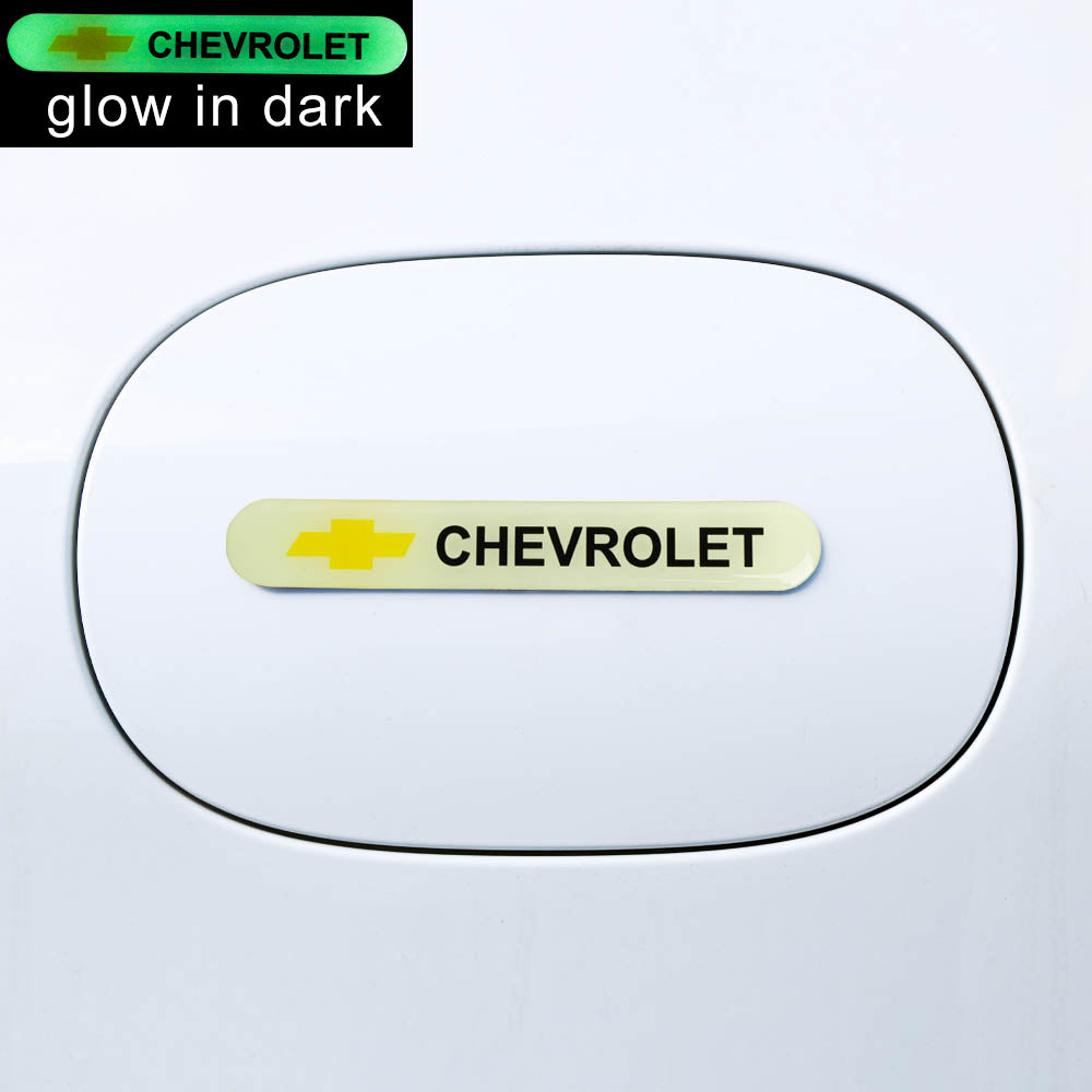 Brand New 4PCS CHEVROLET Glows in Dark Green Car Trunk Side Fenders Door Badge Scratch Guard Sticker