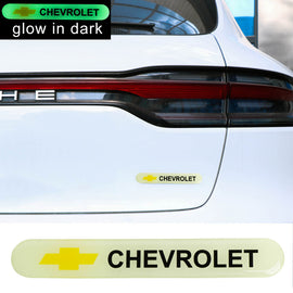 Brand New 1PCS CHEVROLET Glows in Dark Green Car Trunk Side Fenders Door Badge Scratch Guard Sticker