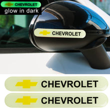 Load image into Gallery viewer, Brand New 2PCS CHEVROLET Glows in Dark Green Car Trunk Side Fenders Door Badge Scratch Guard Sticker