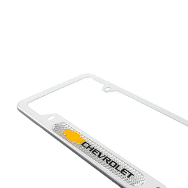 Brand New Universal 1PCS Chevrolet Silver Metal License Plate Frame