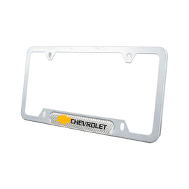 Brand New Universal 1PCS Chevrolet Silver Metal License Plate Frame