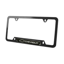 Brand New Universal 1PCS CHEVROLET Carbon Fiber Look Metal License Plate Frame