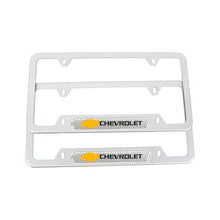 Load image into Gallery viewer, Brand New Universal 1PCS Chevrolet Silver Metal License Plate Frame