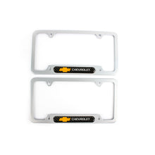 Load image into Gallery viewer, Brand New Universal 1PCS CHEVROLET Silver Metal License Plate Frame