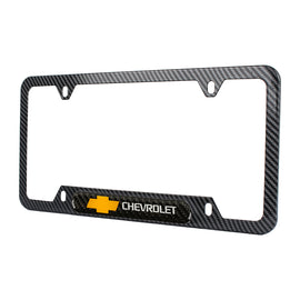 Brand New Universal 1PCS Chevrolet Carbon Fiber Look Metal License Plate Frame