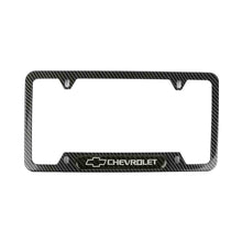 Load image into Gallery viewer, Brand New Universal 2PCS CHEVROLET Carbon Fiber Look Metal License Plate Frame