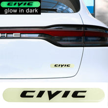 Load image into Gallery viewer, Brand New 1PCS HONDA CIVIC Glows in Dark Green Car Trunk Side Fenders Door Badge Scratch Guard Sticker