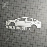 Brand New Tesla Model X Car Window Vinyl Decal White Windshield Sticker 2