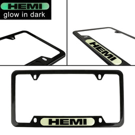 Brand New Universal 1PCS HEMI Black Metal License Plate Frame