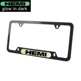 Brand New Universal 1PCS HEMI Carbon Fiber Style Metal License Plate Frame