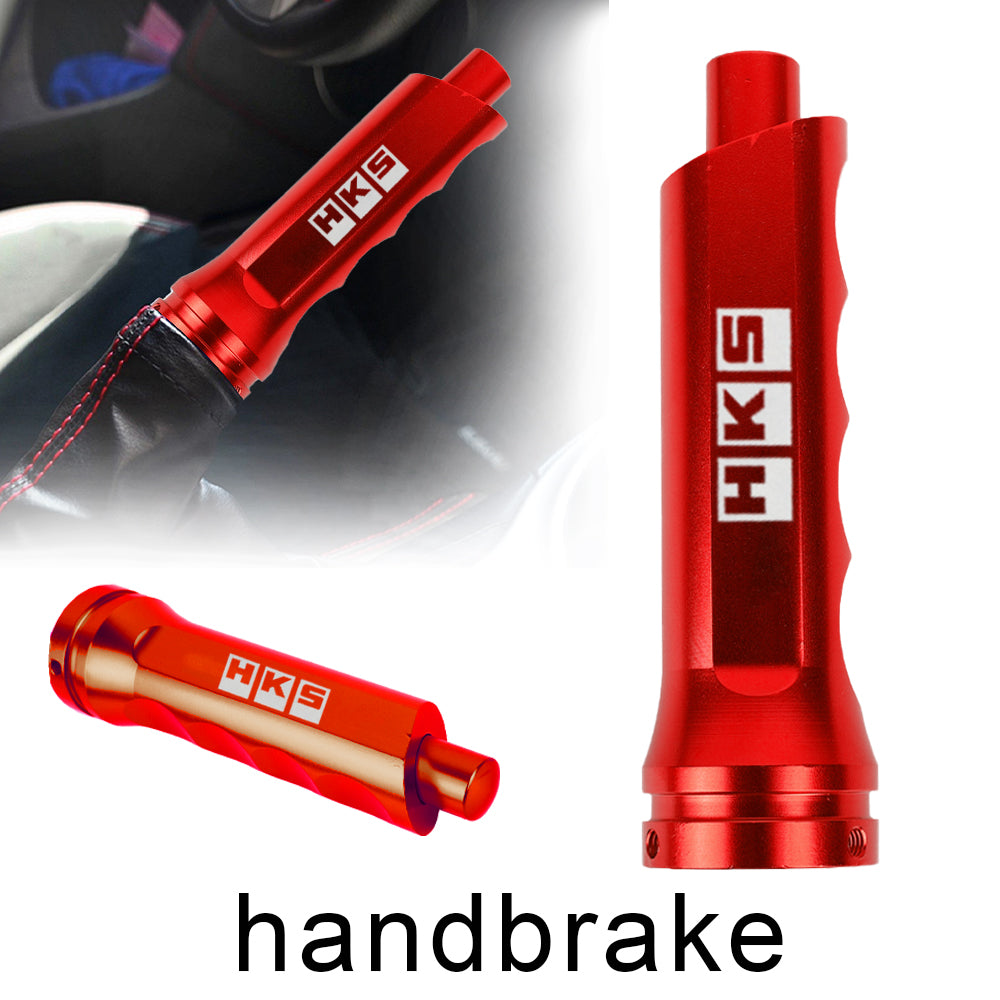 Brand New Universal 1PCS HKS Red Aluminum Car Handle Hand Brake Sleeve Cover