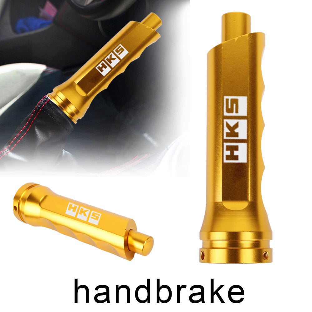 Brand New Universal 1PCS HKS Gold Aluminum Car Handle Hand Brake Sleeve Cover