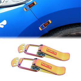 Brand New Universal HKS Neo-Chrome Car Bumper Trunk Fender Hatch Lids Quick Release Fastener 4