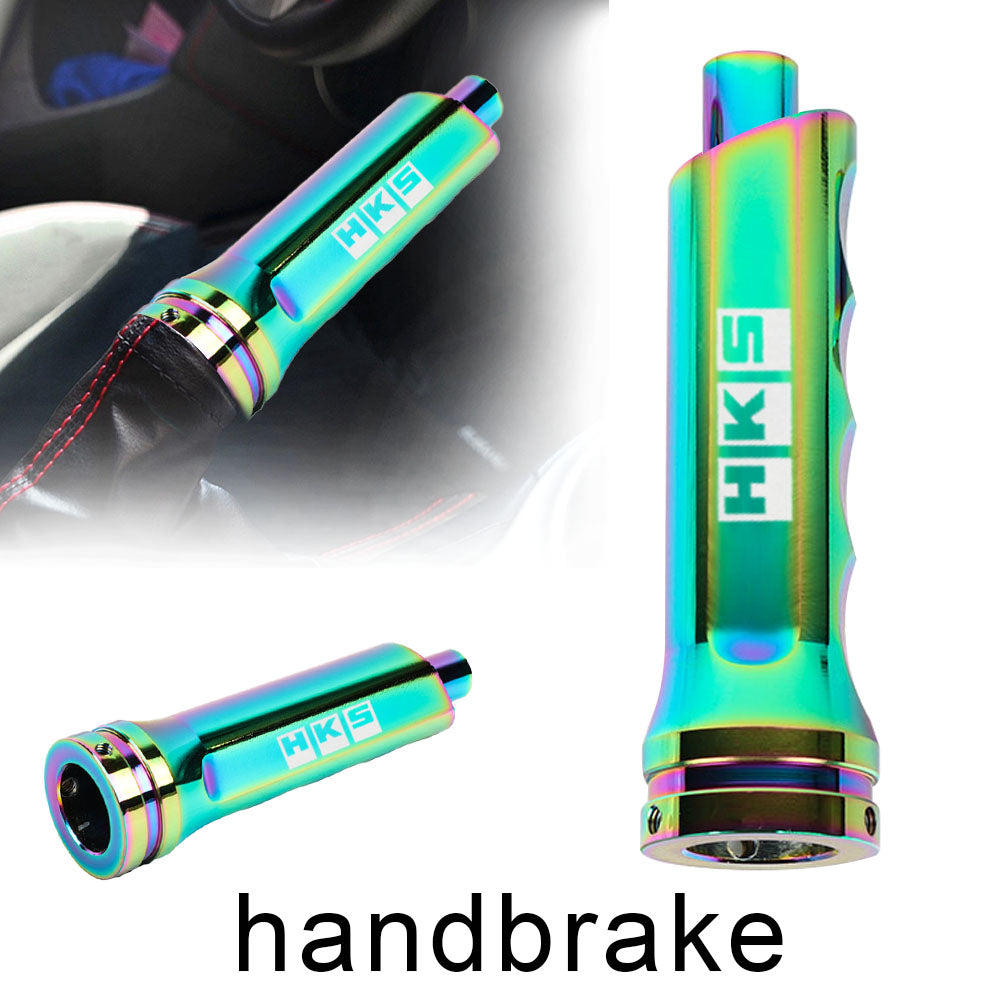 Brand New Universal 1PCS HKS Neo Chrome Aluminum Car Handle Hand Brake Sleeve Cover