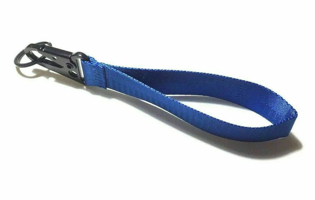 BRAND NEW TESLA BLUE Racing Keychain Metal key Ring Hook Strap Lanyard Universal