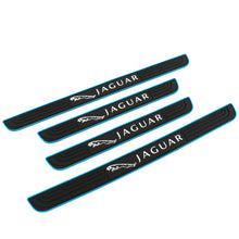 Load image into Gallery viewer, Brand New 4PCS Universal Jaguar Blue Rubber Car Door Scuff Sill Cover Panel Step Protector