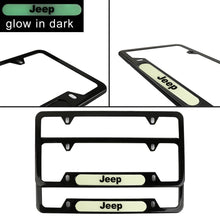 Load image into Gallery viewer, Brand New Universal 2PCS JEEP Black Metal License Plate Frame
