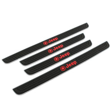 Load image into Gallery viewer, Brand New 4PCS Universal Jeep Silver Rubber Car Door Scuff Sill Cover Panel Step Protector