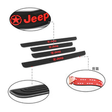 Load image into Gallery viewer, Brand New 4PCS Universal Jeep Silver Rubber Car Door Scuff Sill Cover Panel Step Protector