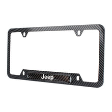Load image into Gallery viewer, Brand New Universal 1PCS JEEP Carbon Fiber Look Metal License Plate Frame
