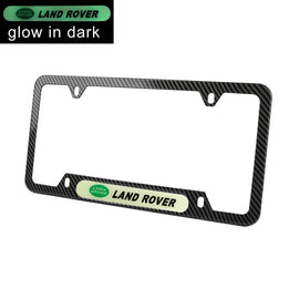 Brand New Universal 1PCS LAND ROVER Carbon Fiber Style Metal License Plate Frame