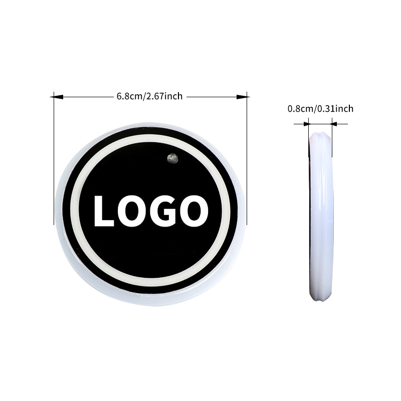 BRAND NEW UNIVERSAL V2 2PCS LAND ROVER Switchable Seven Colorful LED Car Cup Holder Mat Coaster Pad