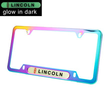Load image into Gallery viewer, Brand New Universal 2PCS Lincoln Neo Chrome Metal License Plate Frame