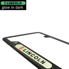 Load image into Gallery viewer, Brand New Universal 2PCS LINCOLN Black Metal License Plate Frame
