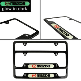 Brand New Universal 2PCS MAZDA Black Metal License Plate Frame