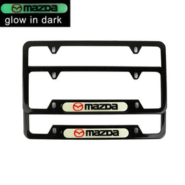 Brand New Universal 2PCS MAZDA Black Metal License Plate Frame