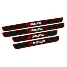 Load image into Gallery viewer, Brand New 4PCS Universal Mazda Red Rubber Car Door Scuff Sill Cover Panel Step Protector