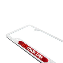 Load image into Gallery viewer, Brand New Universal 2PCS Mazda Silver Metal License Plate Frame