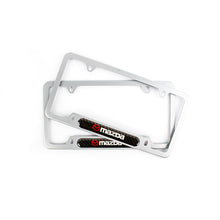 Load image into Gallery viewer, Brand New Universal 1PCS MAZDA Silver Metal License Plate Frame