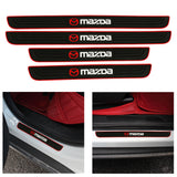 Brand New 4PCS Universal Mazda Red Rubber Car Door Scuff Sill Cover Panel Step Protector