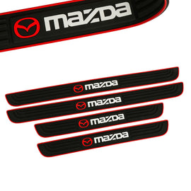 Brand New 4PCS Universal Mazda Red Rubber Car Door Scuff Sill Cover Panel Step Protector