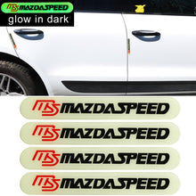 Load image into Gallery viewer, Brand New 4PCS MAZDASPEED Glows in Dark Green Car Trunk Side Fenders Door Badge Scratch Guard Sticker