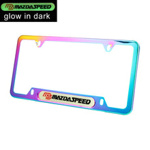 Load image into Gallery viewer, Brand New Universal 2PCS Mazdaspeed Neo Chrome Metal License Plate Frame