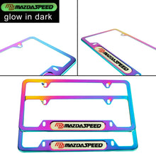 Load image into Gallery viewer, Brand New Universal 2PCS Mazdaspeed Neo Chrome Metal License Plate Frame