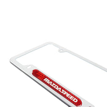 Load image into Gallery viewer, Brand New Universal 2PCS Mazdaspeed Silver Metal License Plate Frame
