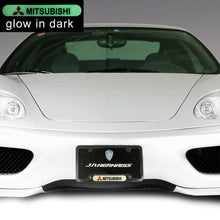 Load image into Gallery viewer, Brand New Universal 2PCS MITSUBISHI Carbon Fiber Style Metal License Plate Frame