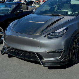 BRAND NEW 2020-2023 Tesla Model Y Colossal Style Front Bumper Lip Real Carbon Fiber