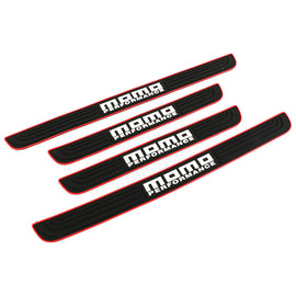 Brand New 4PCS Universal Momo Red Rubber Car Door Scuff Sill Cover Panel Step Protector