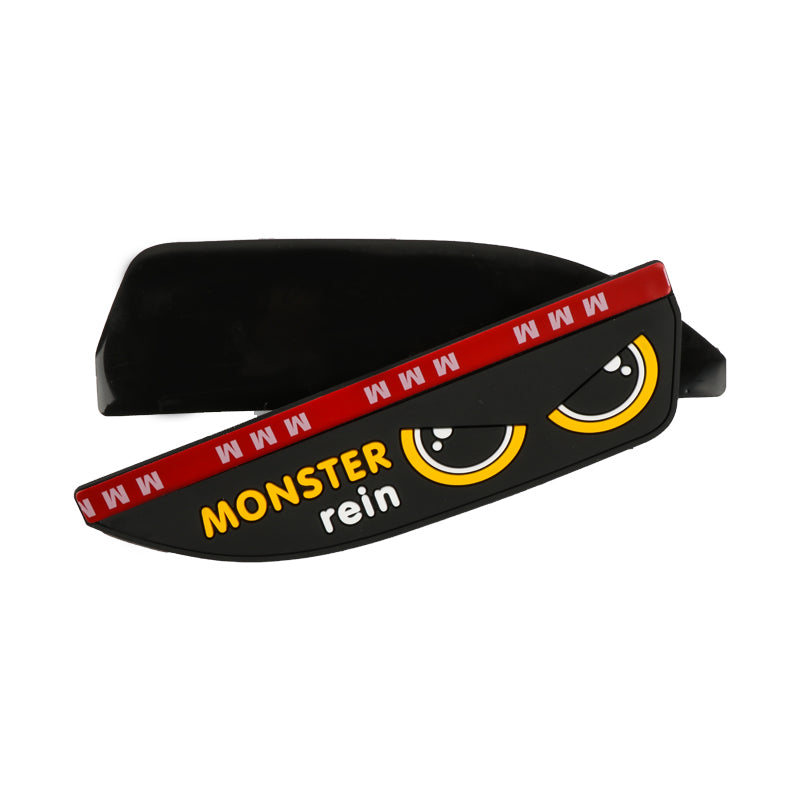 BRAND NEW 2PCS MONSTER Black Rubber Car Rear View Side Mirror Rain Board Eyebrow Guard Sun Visor