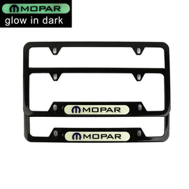 Brand New Universal 2PCS MOPAR Black Metal License Plate Frame