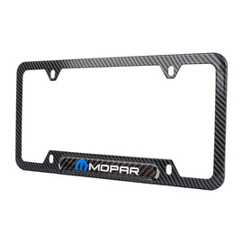 Brand New Universal 1PCS MOPAR Carbon Fiber Look Metal License Plate Frame