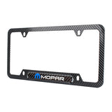 Brand New Universal 1PCS MOPAR Carbon Fiber Look Metal License Plate Frame
