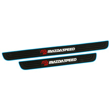 Load image into Gallery viewer, Brand New 4PCS Universal Mazdaspeed Blue Rubber Car Door Scuff Sill Cover Panel Step Protector