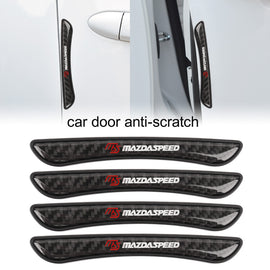 Brand New 4PCS Mazdaspeed Real Carbon Fiber Anti Scratch Badge Car Door Handle Cover Trim