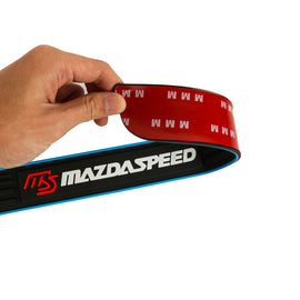 Brand New 4PCS Universal Mazdaspeed Blue Rubber Car Door Scuff Sill Cover Panel Step Protector