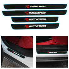 Load image into Gallery viewer, Brand New 4PCS Universal Mazdaspeed Blue Rubber Car Door Scuff Sill Cover Panel Step Protector